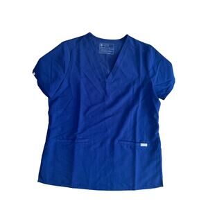 NWT Figs Casma Three-Pocket Scrub Top NAVY Medium